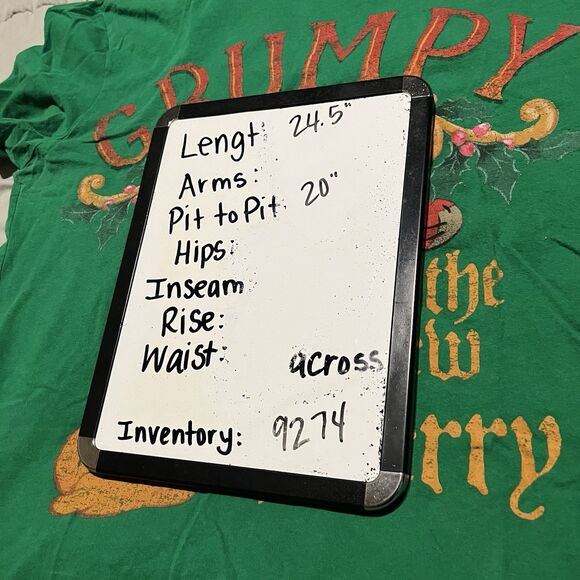 Disney Snow White Grumpy Dwarf Green Graphic Christmas Shirt Mens Size S - Picture 7 of 7